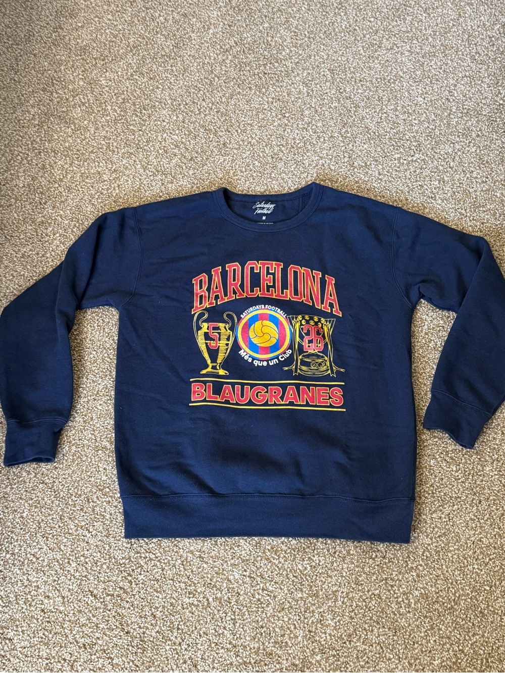 FC Barcelona Navy Crewneck Sweatshirt saturdays football medium
